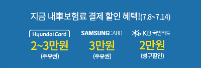지금 내차 보험료 결제 할인 혜택(07.08~07.14)