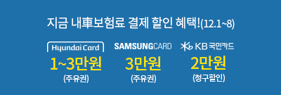 지금 내차 보험료 결제 할인 혜택(12.01~12.08)