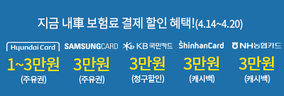 지금 내차 보험료 결제 할인 혜택-기간 : 2021.04.14~04.20