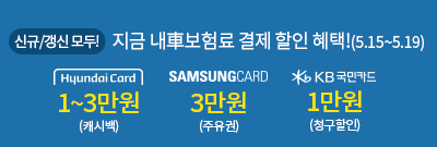 5월 cm자동차보험 신용카드 결제할인 혜택(5.15~5.19)